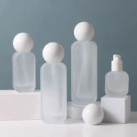 New 6pcs 30/50g Cream Jar 30-120ml Lotion Pump Bottle Perfume/Toner Spray Bottle Glass Press Empty Container Travel