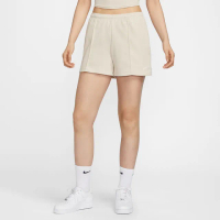 【NIKE 耐吉】短褲 女款 運動褲 AS W NSW NK CHLL FT MR 4IN SHO 奶茶色 HF6941-104