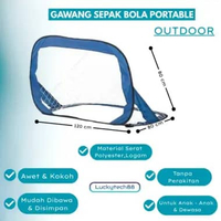 Gawang Futsal Mini Portable | Soocer Goal Football | Gawang Sepak Bola BIRU MUDA