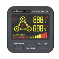 ST01 Finder Receptacle Tester Finds with Display, Receptacle Socket Tester Circuit Analyzer