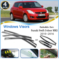 Car Window Visor For Suzuki Swift 5-door MK2 2010~2016 Waterproof Rain Guard Deflector Windshield Eyebrow Awning Car Accessories