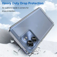 For Motorola Moto Edge 40 XT2303 Case Heavy Duty Drop Protection Shockproof Clear Back Cover Hard Case for Moto Edge 40 Edge40