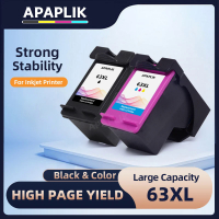 APAPLIK 63XL Remanufactured Ink Cartridge Replacement For HP 63 Deskjet 1110 1111 1112 2130 2131 2132 2133 2134 2136 Printer