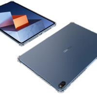 Transparent Anti-fall Case for HUAWEI MateBook E 2022 12.6 Inch Soft TPU Shockproof Cover MateBookE Go 12.35 Glossy Clear Casing