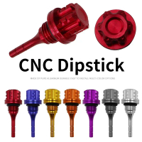 Dipstick Minyak Heksagon Diubah Suai, Bahan Aloi Aluminium CNC, Sesuai untuk Hiasan Motosikal, Sesua