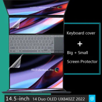 Anti Scratch Cover Screen + Small Screen + Keyboard Protector For ASUS Zenbook Pro 14 Duo OLED UX8402Z 2022 14.5-inch