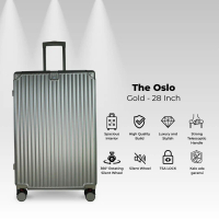 Travel Ease Koper 28 inch Warna Gold Koper Oslo Koper Allumunium Tahan Banting Koper 4 Roda