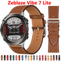 Leather Band for Zeblaze Vibe 7 Lite Smart Wristband Quick Releas Strap for Zeblaze Vibe 7 Correa Bracelet Watches Accessories