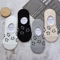 【S.One】韓國襪-韓國製造 空運來台 笑臉滿版隱形襪 船型襪 正韓襪 女襪 Empole socks