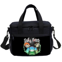 Cartoon Sally Face Lunch Bag For Kids Boys Ice Cooler Bag Insulated Picnic Bag Food Delivery Thermal Bags Food Bag Hot