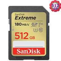 SanDisk 512GB 512G SD【180MB/s Extreme】SDXC SDSDXVV-512G 4K U3 A2 V30 相機記憶卡【序號MOM100 現折$100】