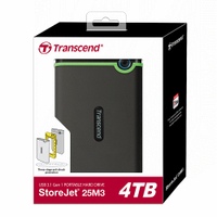 創見 Transcend 25M3S 4TB 綠色 USB3.1 2.5吋 超薄 行動外接硬碟(TS4TSJ25M3G)