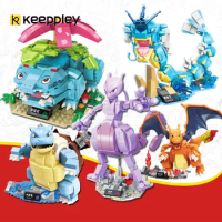 Pokemon Building Blocks Cartoon Pikachu Bulbasaur Toy Children's Assembled Model Pet Elf Kid Children Gift Compatible With Lego