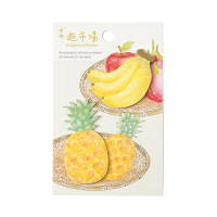 知音JEAN 食物造型便利貼-鳳梨香蕉(9185401)