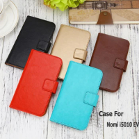 Case For Nomi i5010 EVO M case high quality Pure Color Luxury Flip Leather Fashion Case Mobile Phone Bag