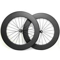 700c Carbon Bicycle Wheelset 88mm 25mm Width Clincher Tubular Road Bike Wheels