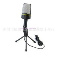 by dhl 50pcs Condenser Sound Recording Audio Processing Wired Microphone with Stand for Radio Braodcasting KTV Karaoke