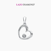 LAZO DIAMOND Dazzling Open Heart Diamond Pendant in 375/9K White Gold