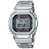 【CASIO 卡西歐】G-SHOCK 全金屬 太陽能 電波藍牙多功能腕錶 禮物推薦 畢業禮物(GMW-B5000D-1)