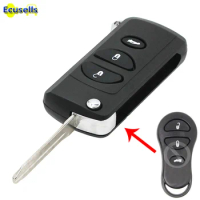 Modified flip 3 button remote key shell fob case for Chrysler Dodge Voyager Neon PT Cruiser remote