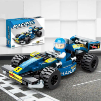 Tương thích với LEGO Car Racing Building Blocks Hạt vi mô Lắp ráp giáo dục cho bé trai Đồ chơi trẻ e