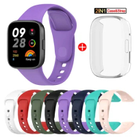 Strap+Case For Redmi Watch 3 Silicone Strap Replacement wristbands For Xiaomi Mi Watch lite 3 Wrist Strap Bracelet Accessories