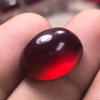 Natural red hessonite garnet