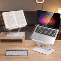 Laptop Stand Height-Adjustable Ergonomic Laptop Stand Computer Stand, Foldable Sturdy Laptop Holder Acrylic+Alloy