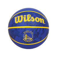 WILSON NBA隊徽系列 TIEDYE勇士 橡膠籃球 #7-訓練 室外 WTB1500XBGOL 藍黃白