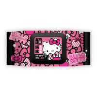 【SANRIO 三麗鷗】Hello Kitty 凱蒂貓 超純水有蓋柔濕巾/濕紙巾 30 抽 X 10 包 特選柔軟水針布(加蓋)