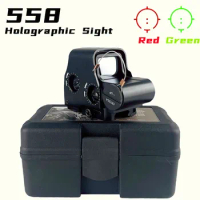 558 Red/Green Dot Holographic Sight Tactical Optical Hunting Reflex Sights Scope Reflex Compact Riflescope Fit 20mm Rail Mount