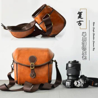 PU leather case Camera Bag For Sony A9 A7C A7RM2 A7R A7RII A7III A7RIII A7S3 A6700 A6400 HX400 RX10II NEX-7 Shoulder bag Pouch