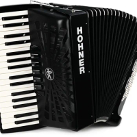 Hohner Bravo III 72 Accordion with Black Bellows Red