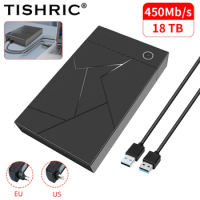 TISHRIC 3.5 Inch HDD Case SATA to USB 3.0 Adapter External Hard Drive Box Enclosure 18TB External HD Case For 2.5 3.5 SSD Disk