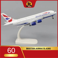 Mô hình máy bay Bristish Airways Airbus A380 20cm