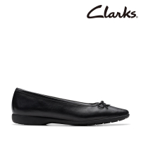 【Clarks】女鞋 Coley15 Bell 精緻工藝蝴蝶結娃娃鞋 平底鞋(CLF82526C)