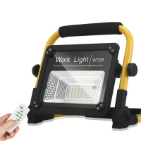 充電投光燈戶外大功率LED球場工地用超亮手提探照燈帶數顯可遙控