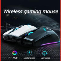 ECHOME Wireless Gaming Mouse Wired Wireless Bluetooth Three-mode Esports FPS Game Mouse for Desktop Computer Laptop Windows Ios