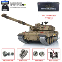 Henglong 1/16 Scale 7.0 RC Tank Upgrade FPV Challenger II 3908 Radio Control Tanks Model 360° Turret Rotation RC Toy TH17740
