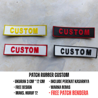 [ASN] CUSTOM Patch rubber / Karet Nama / Jabatan Perekat 3cm*12cm