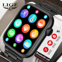 LIGE Bluetooth Call 2022 Watch For Men Smart Watch Ladies Sports Fitness Smartwatch Body Temperature Detection Flashlight Clock
