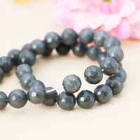Trendy Accessory Crafts 10mm Accessories Gray Onyx Round Faceted Multicolor Loose Beads 15inch Jewelry Making Design Wholesale