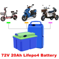high quality 72V 20Ah Lifepo4 lithium batteryebike battery with BMS 72V 2000W Electric Bike Battery pack+ 87.6V 3A Charge