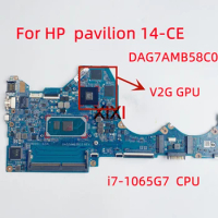 DAG7AMB58C0 For HP pavilion 14-CE Laptop Motherboard With i7-1065G7 CPU V2G GPU 100% test Ok