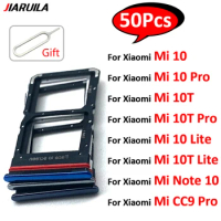 50Pcs，NEW For Xiaomi Mi 10 10T Pro Lite Mi Note 10 / CC9 Pro Micro Nano SIM Card Holder Tray Slot Holder Adapter Socket