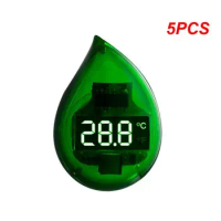 5PCS Aquarium Self-Adhesive Thermometer LCD Digital Fish Tank Mini Thermometers Free switching ℃/℉Temperature Meter0-90℃
