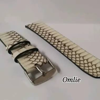 tali jam tangan bahan kulit ular cobra asli