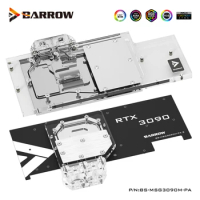 Barrow GPU Water Block For MSI 3090 3080 RTX GAMING X,TRIO 10G Cooler,5V Light,Support Mount Original Back Plate ,BS-MSG3090M-PA