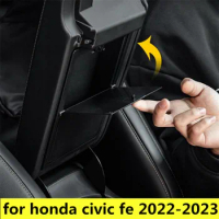 Center Console Hidden Storage Box for Honda Civic 2021 2022 2023Center Console Organizer for 11th Civic FE Si Coupe