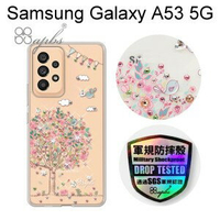 【apbs】輕薄軍規防摔水晶彩鑽手機殼 [相愛] Samsung Galaxy A53 5G (6.5吋)